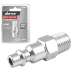 CONECTOR RAPIDO D/ACERO CROMADO MACHO 1/4'' NPT