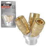 ACOPLADOR RAPIDO DE 3 SALIDAS 1/4'' NPT MACHO