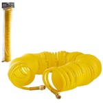 MANGUERA P/AIRE D/PE TIPO RESORTE AMARILLA 1/4'' X 50FT  CONECTOR 1/4'' NPT