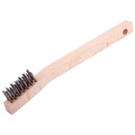 CEPILLO C/MANGO MADERA P/SOLDADOR 3X7 PINCELES A. INOXIDABLE .006"