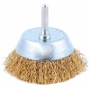 CEPILLO DE COPA ONDULADO 3" C/VASTAGO 1/4" A. LATONADO .012"